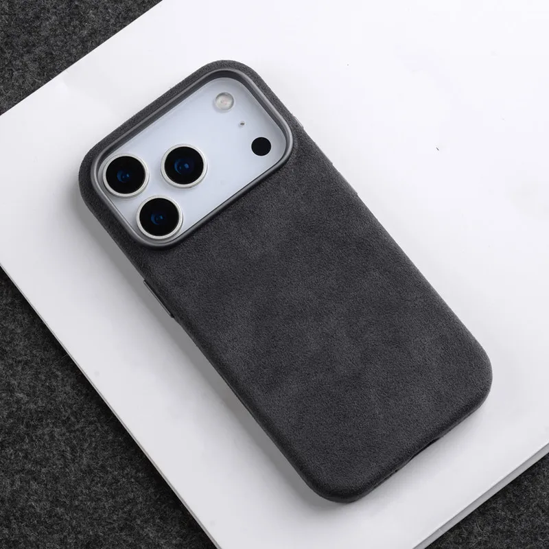 

Чехол с магнитной зарядкой и кнопкой AI для iPhone 17 Pro Max 17 Pro, бизнес-суперкар, внутренняя задняя крышка из замшевой кожи