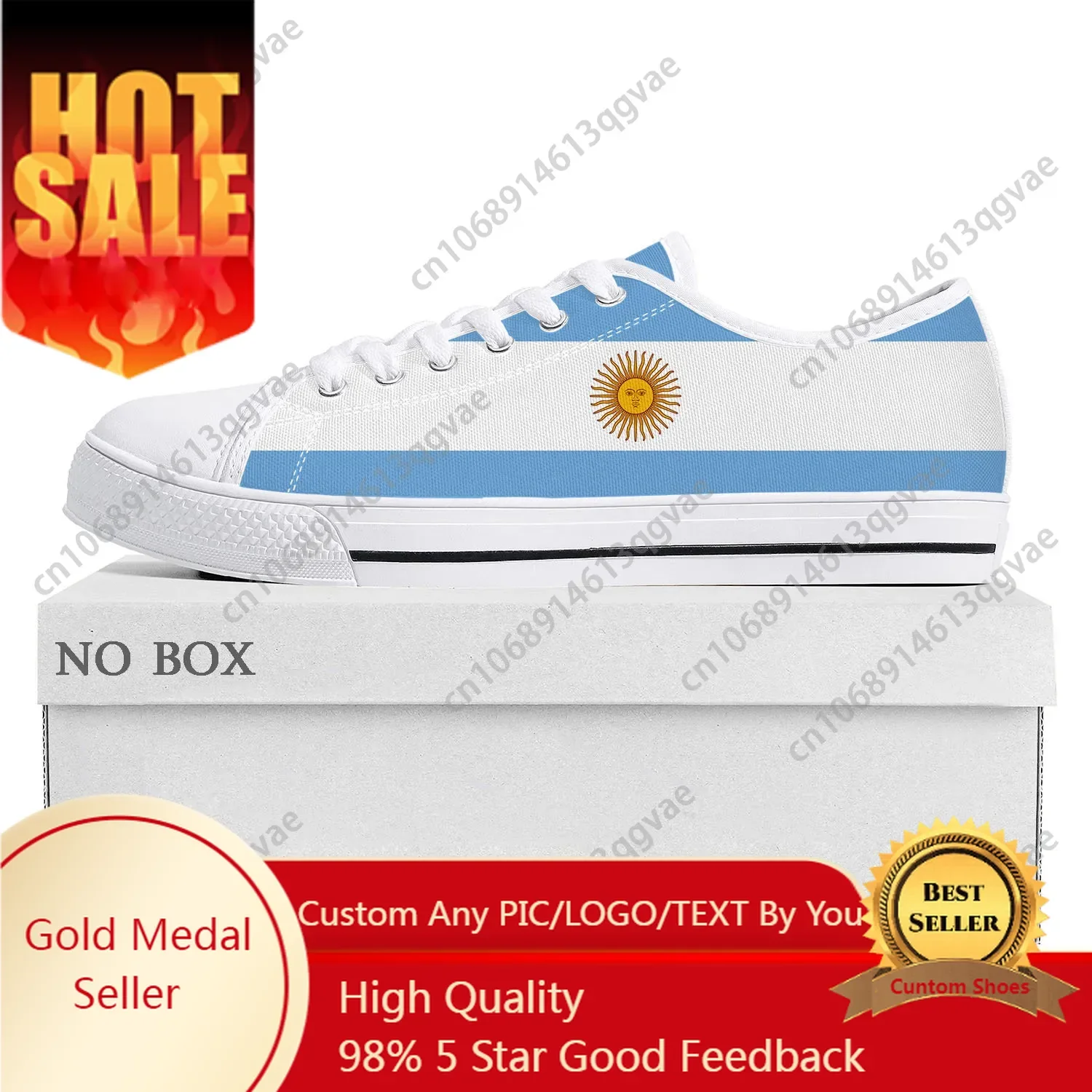

Argentine Flag Low Top High Quality Sneakers Mens Womens Teenager Canvas Sneaker Argentina Prode Casual Couple Shoes Custom Shoe