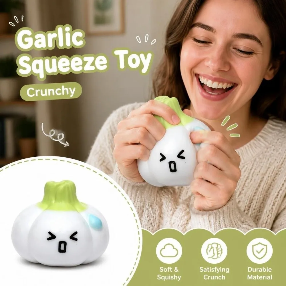 Crunchy Garlic Squeeze Building Blocks Sound Effects Realistic Food Pinch Hand Relax Kneading TPR Fidgets Children's Gifts