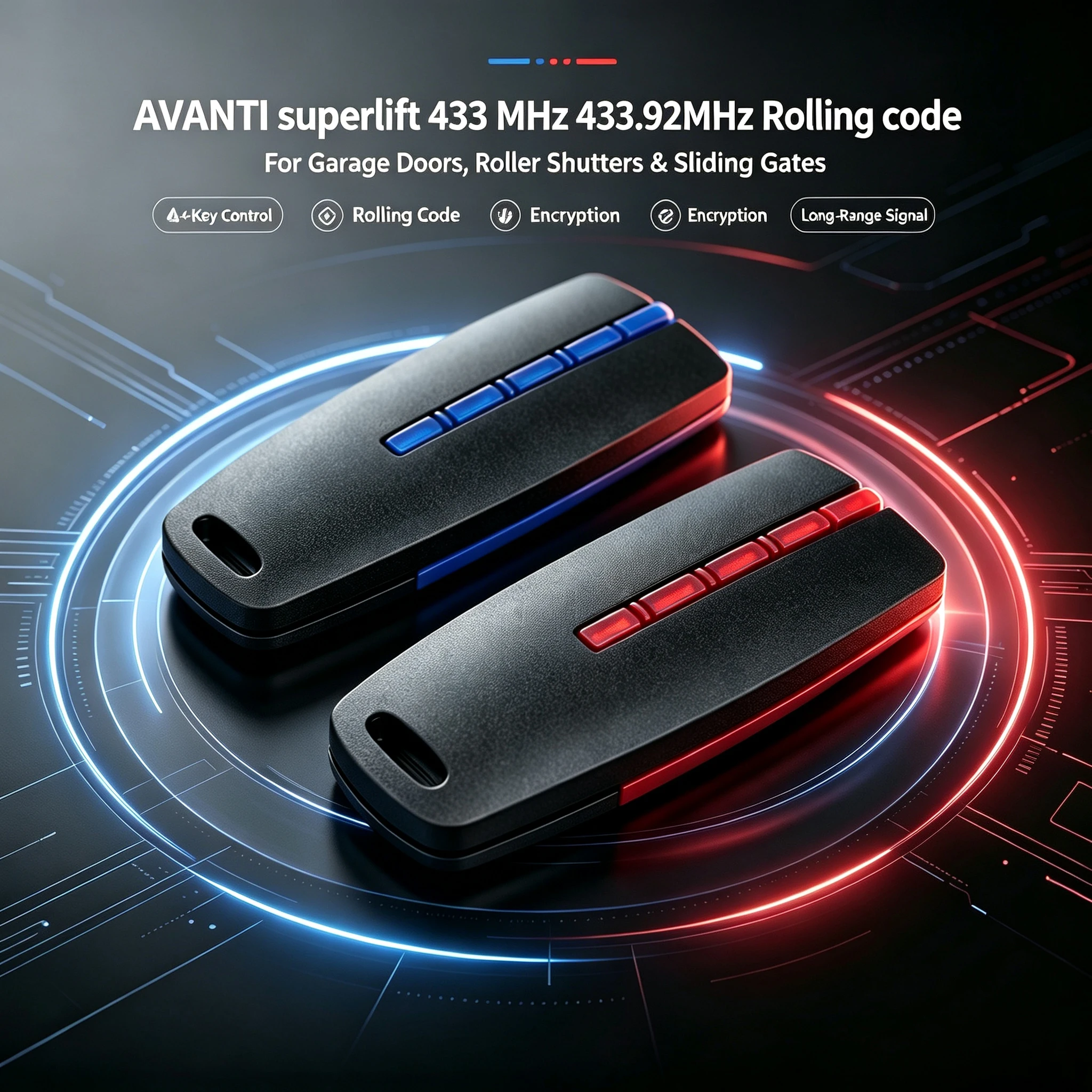 10pcs/pack Avanti Superlift 433mhz 433.92mhz Rolling Code Garage Door Remote Control 4 Channel Remote