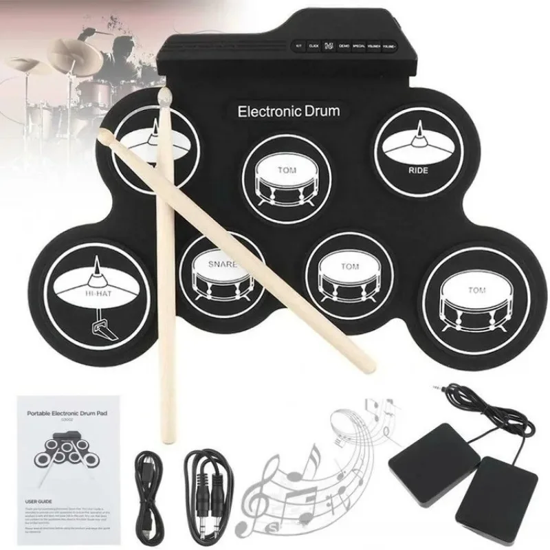 batterie-electronique-portable-pliable-avec-pads-midi-sortie-usb-et-casque-pour-entrainement-silencieux-–-instrument-de-percussion-electronique