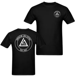 Fashion Gracie Jiu-Jitsu Combat Training T Shirt High Quality Cotton Large Sizes Breathable Top Loose Casual T-shirt S-5XL style