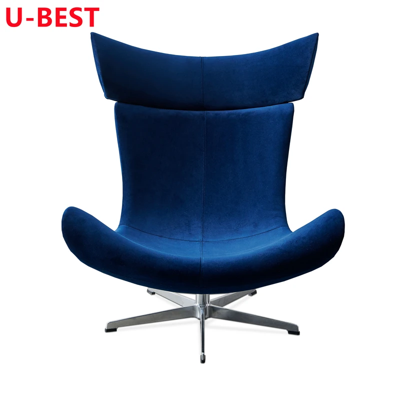 U-BEST Nordic Luxury Imola Modern Relaxing Recliner Leisure Living Room Fiberglass Lounge Sofa Chair Fabric Accent Chair Set