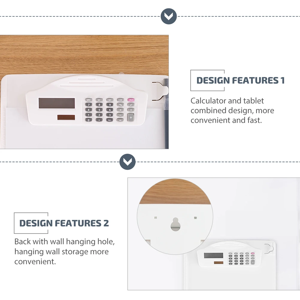 A4 Clipboard Paper Holder Plastic Writing Board Calculator Built-In File Folder Stationery Clip Hardboard For Office