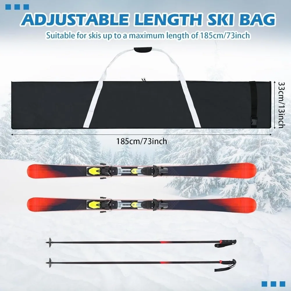 

Просторная водонепроницаемая сумка для сноуборда, регулируемая защитная сумка для лыж, портативный пылезащитный чехол для сноуборда для катания на лыжах и путешествий