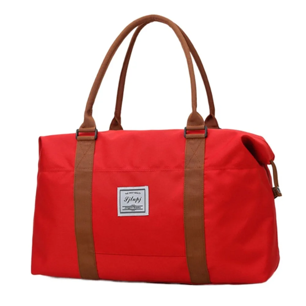 Bolsa de viaje de gran capacidad de primera calidad, bolso de mano de tela Oxford para cabina, bolso de viaje separado en seco y húmedo ajustable para mujer
