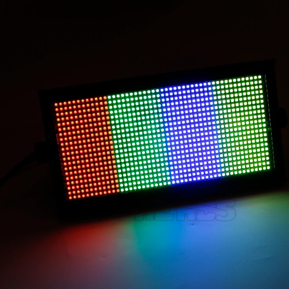 SHEHDS 1pcs Strobe RGB 3 em 1 200W Iluminação de lavagem DMX512 Concert Club Patry Concert Audience Night Club