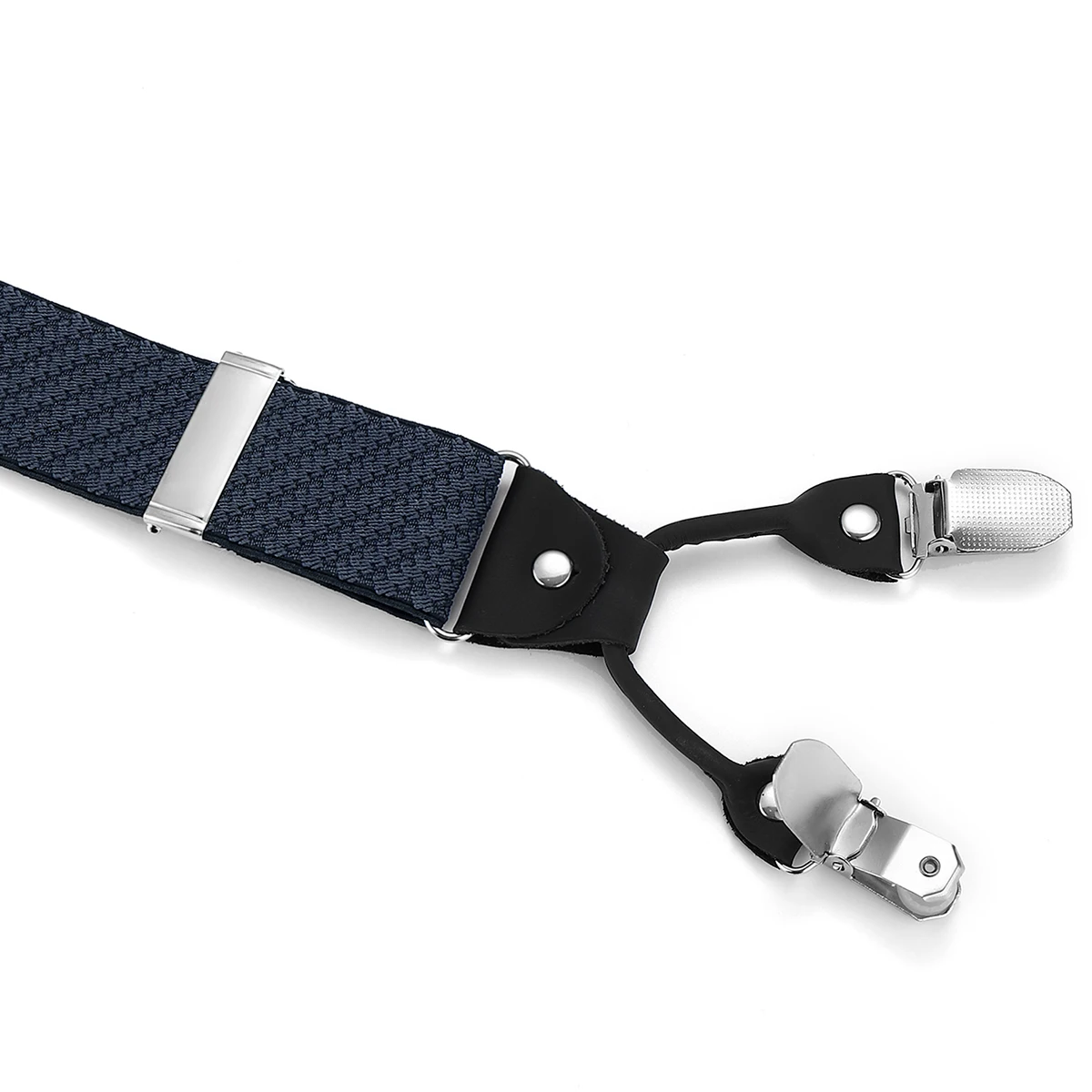 Британский ретро-серо-синий саржевый стиль, мужской джентльменский костюм с шестью зажимами, аксессуар для брюк, нескользящие подтяжки.