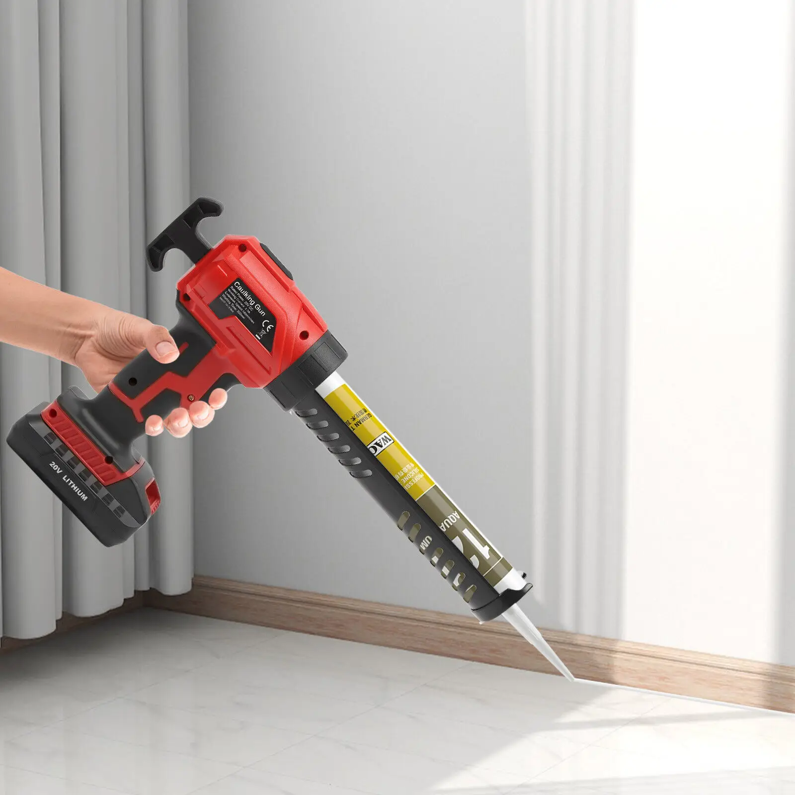 

High Power Electric Caulk Gun,20v Max Cordless Caulking Gun with Lithium Battery