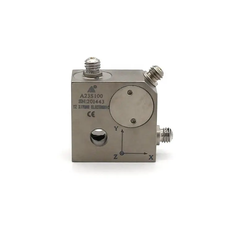 A23S100 Universal Triaxial Vibration Sensor/Accelerometer With Built In IEPE Preamplifier