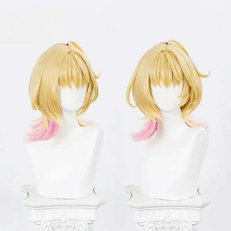

COSda@Genshin Impact Emilie Cosplay Wig Blonde Pink Mixed Short Heat Resistant Synthetic Hair Halloween Costume Party Role Play