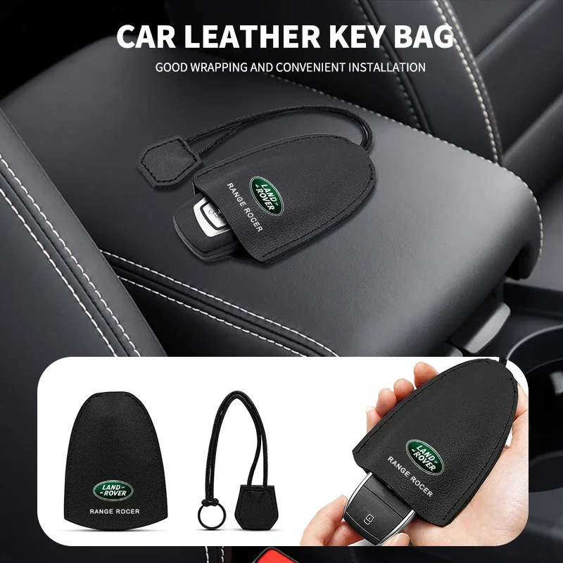 Drawstring Key Ring Holder Leather Keys Storage Bag For Land Rover Discovery 2/3/4 Sport Range Rover Sport L322 Accessories