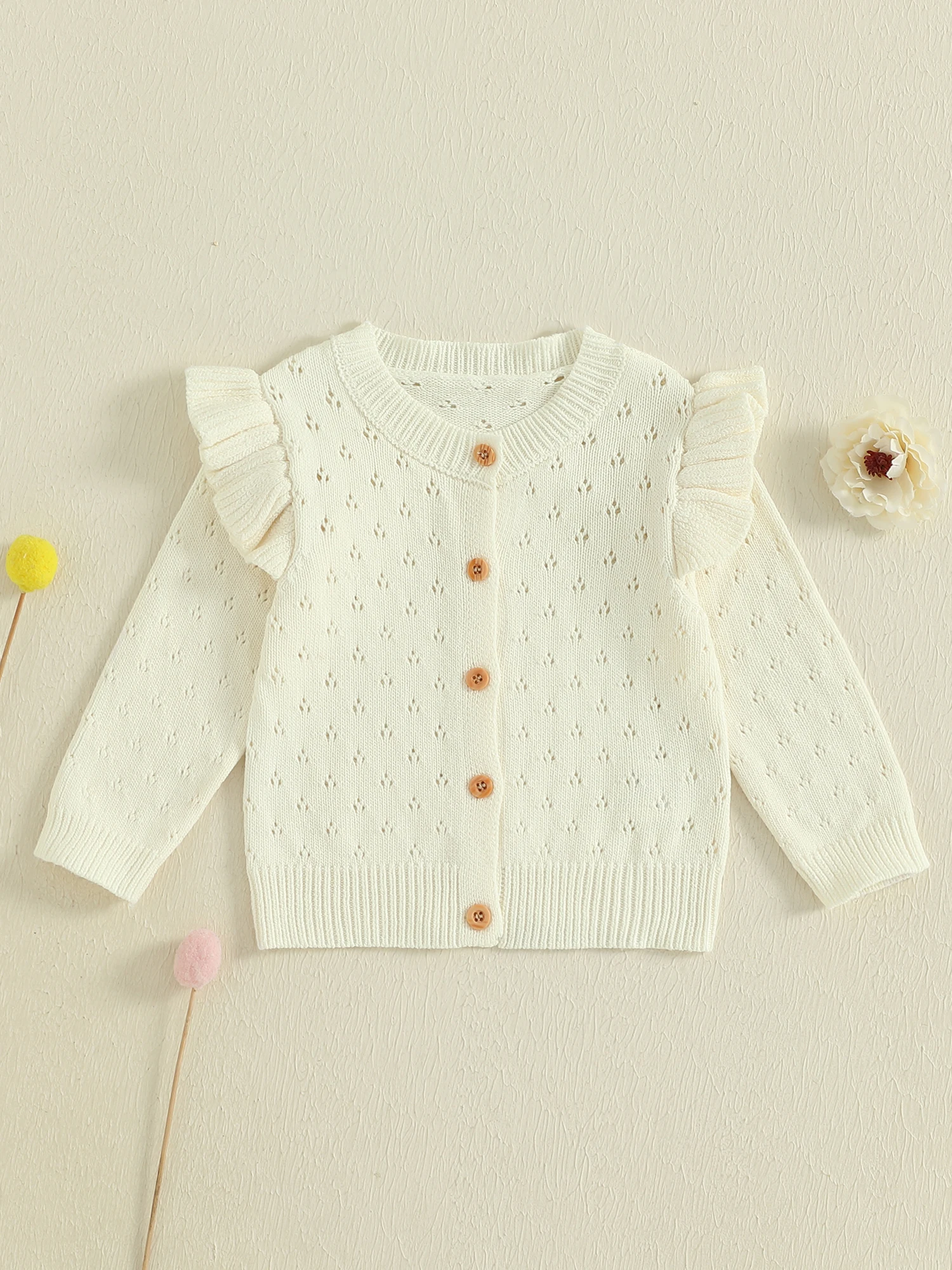 

Infant Baby Boy Cable Knit Cardigan Sweater with Button Closure and Ribbed Trim Warm Winter Fall Outerwear Coat