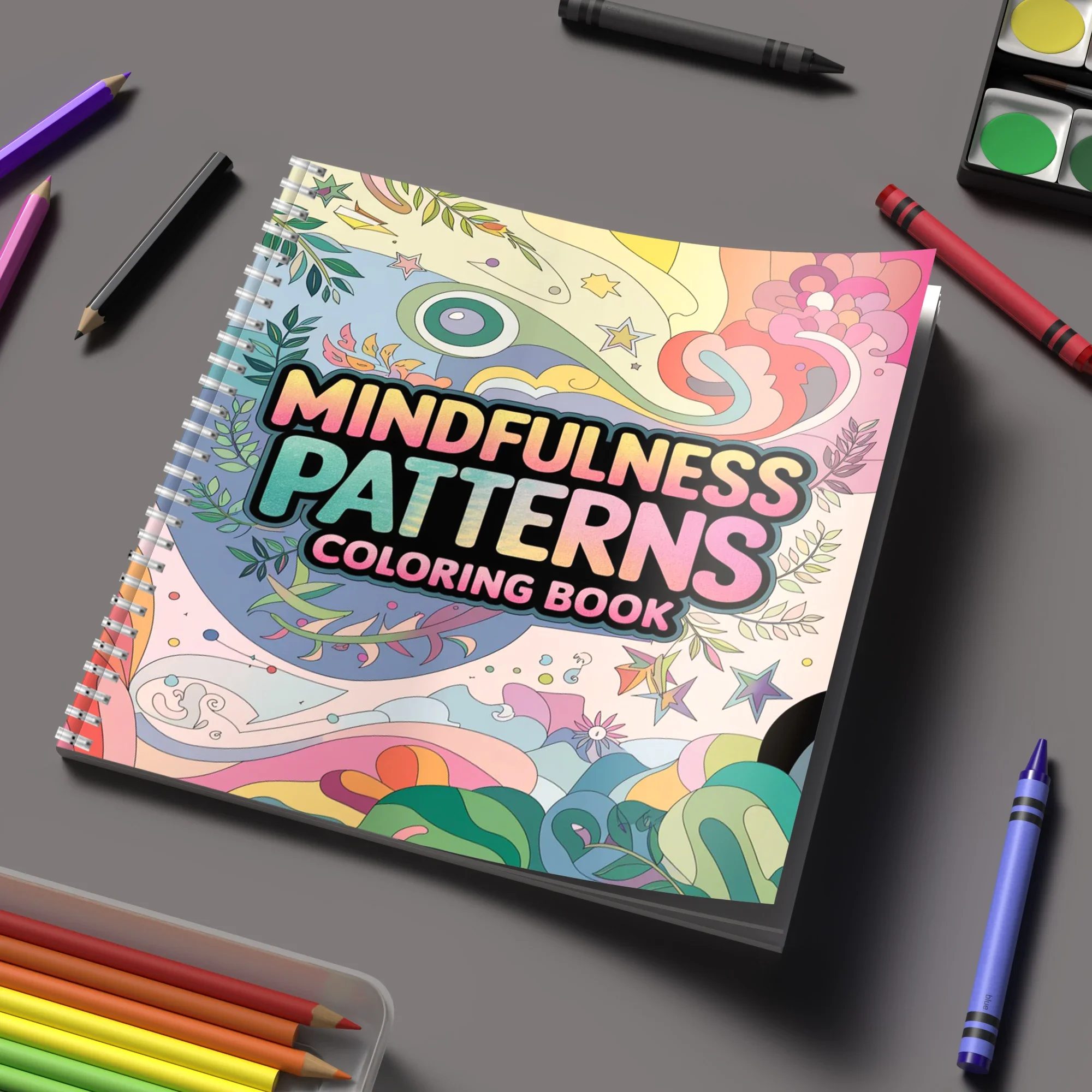Livre de coloriage avec motifs de pleine conscience pour adultes, cadeau d'anniversaire, fournitures de rentrée scolaire, livre de dessin mignon pour adultes