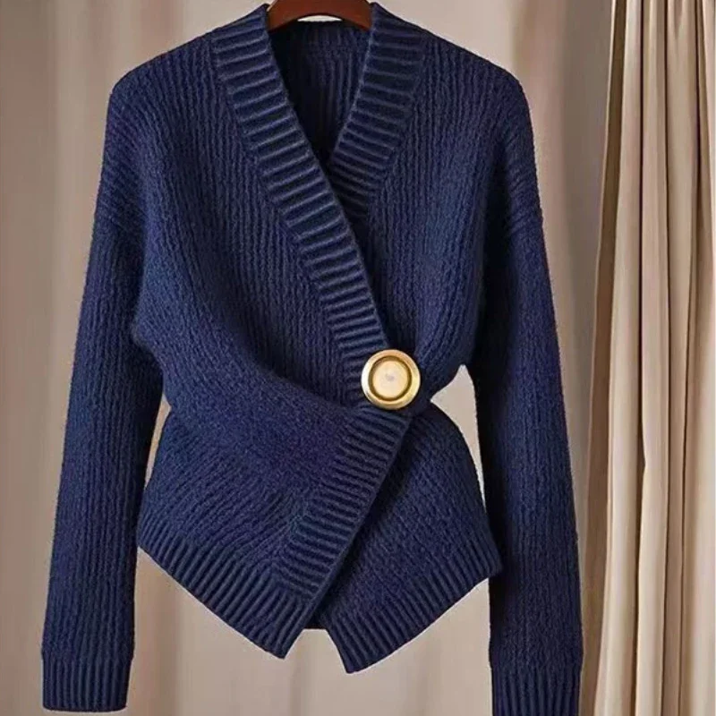 

Knitwear Women's Sweater Korean Winter Clothing Fashion Slim Fit Fall/winter Casual Jumpers Solid Long Sleeve Women Cardigans