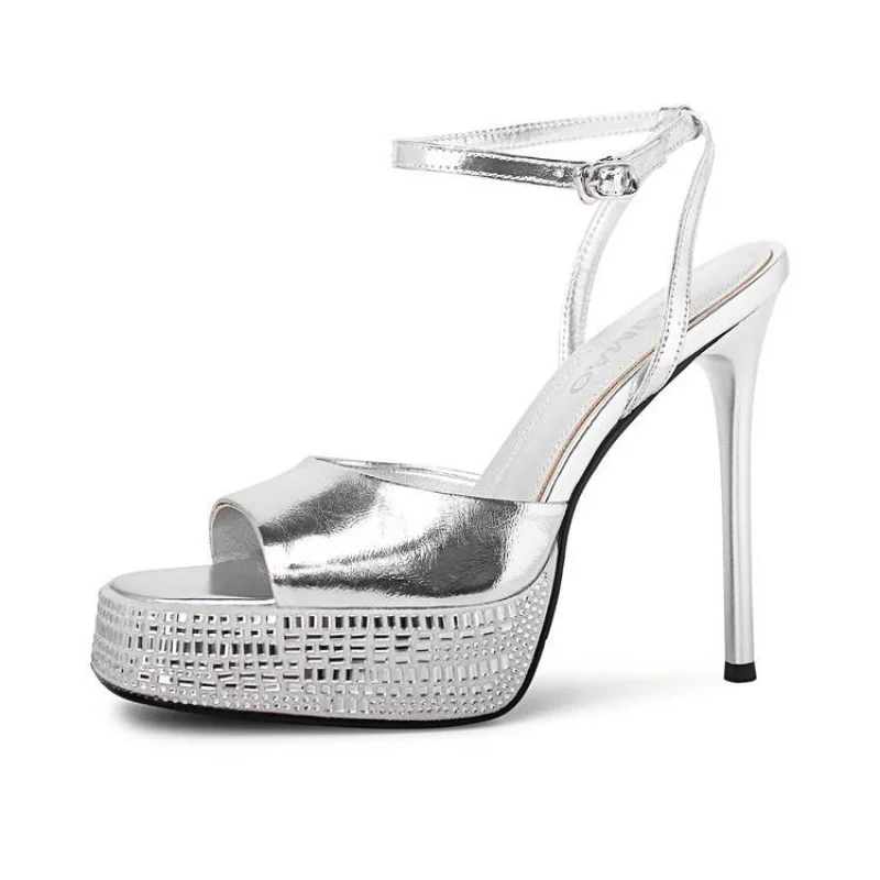 

simple and elegant Square toes shoes for women new styles Platform Thin heel women's sandals Height Increasing