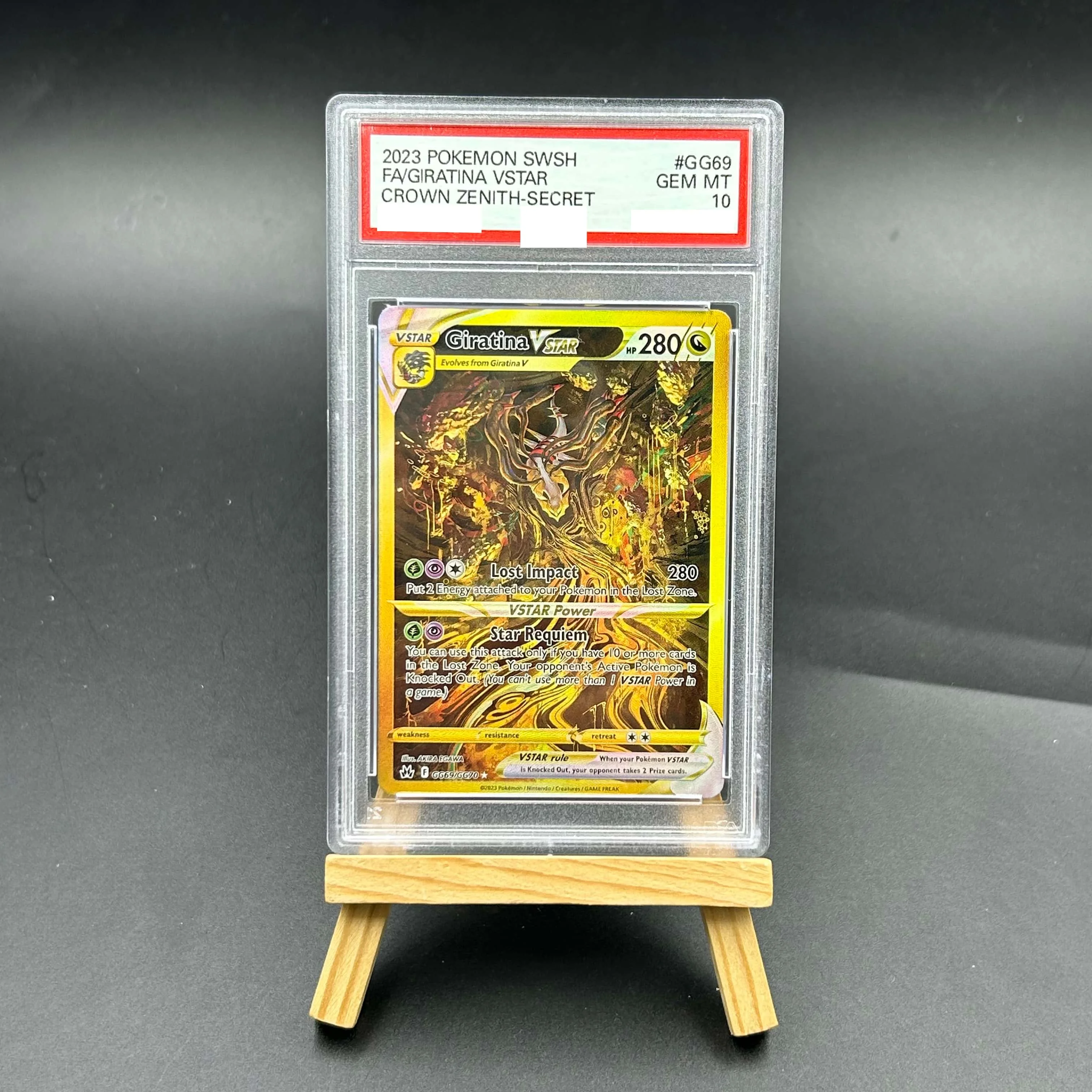 

2023 SWSH Crown Zenith FA Giratina VSTAR Secret Gold Textured Holo Rare Pokemon Card GEM MINT 10 Top Collectible Value