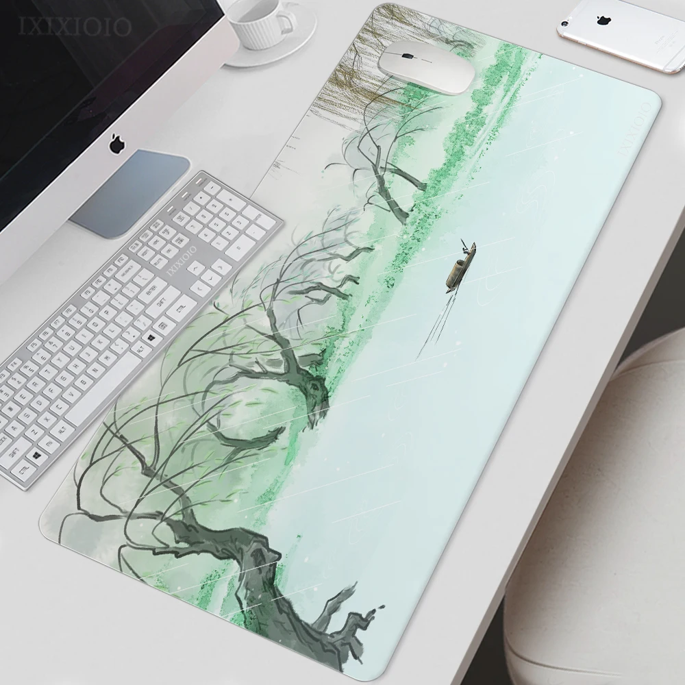 Mouse Pad Gaming Landscape Painting XL Large Home Mousepad XXL Playmat Non-Slip Office Carpet Desktop Mouse Pad Mouse Mats