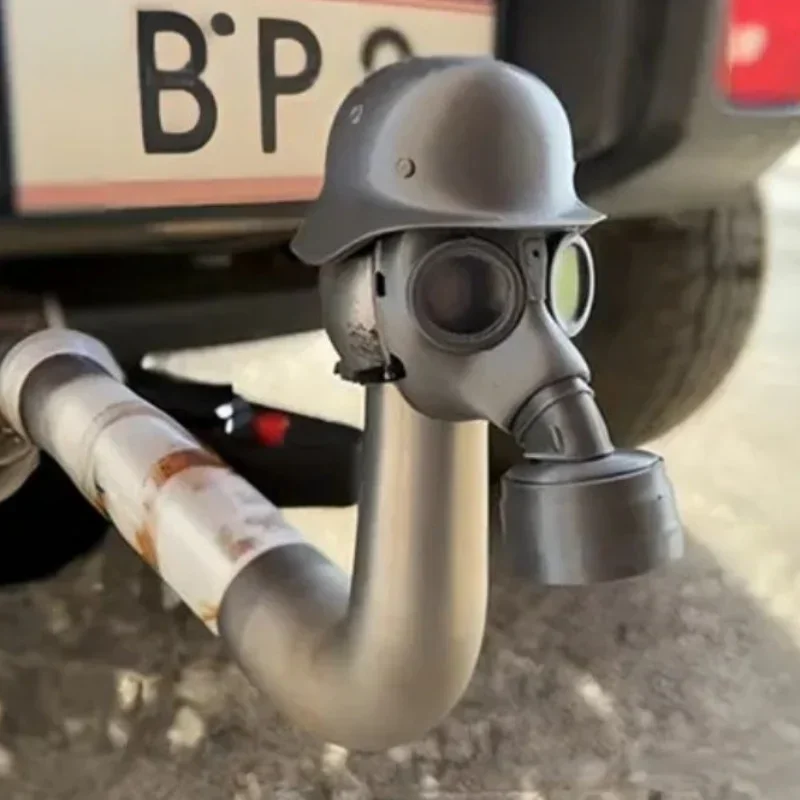

Funny Trailer Coupling Dust Protective Caps Helmet And Gas Mask Shaped Tow Hitch Covers Universal Cover Cap for Trailer Coupling