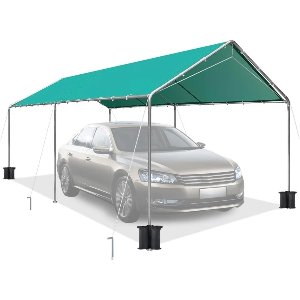 

10x20 ft Heavy Duty Car Canopy Galvanized Frame Carport Outdoor Party Tent Boat Shelter