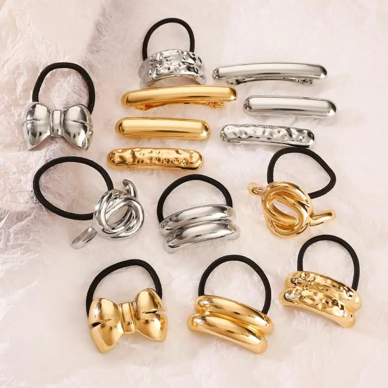 High Quality Thick U-Shaped Metal Hair Bands Ropes Headband Elastic Scrunchies Hairband Tools Fashion Women Hair Accessories