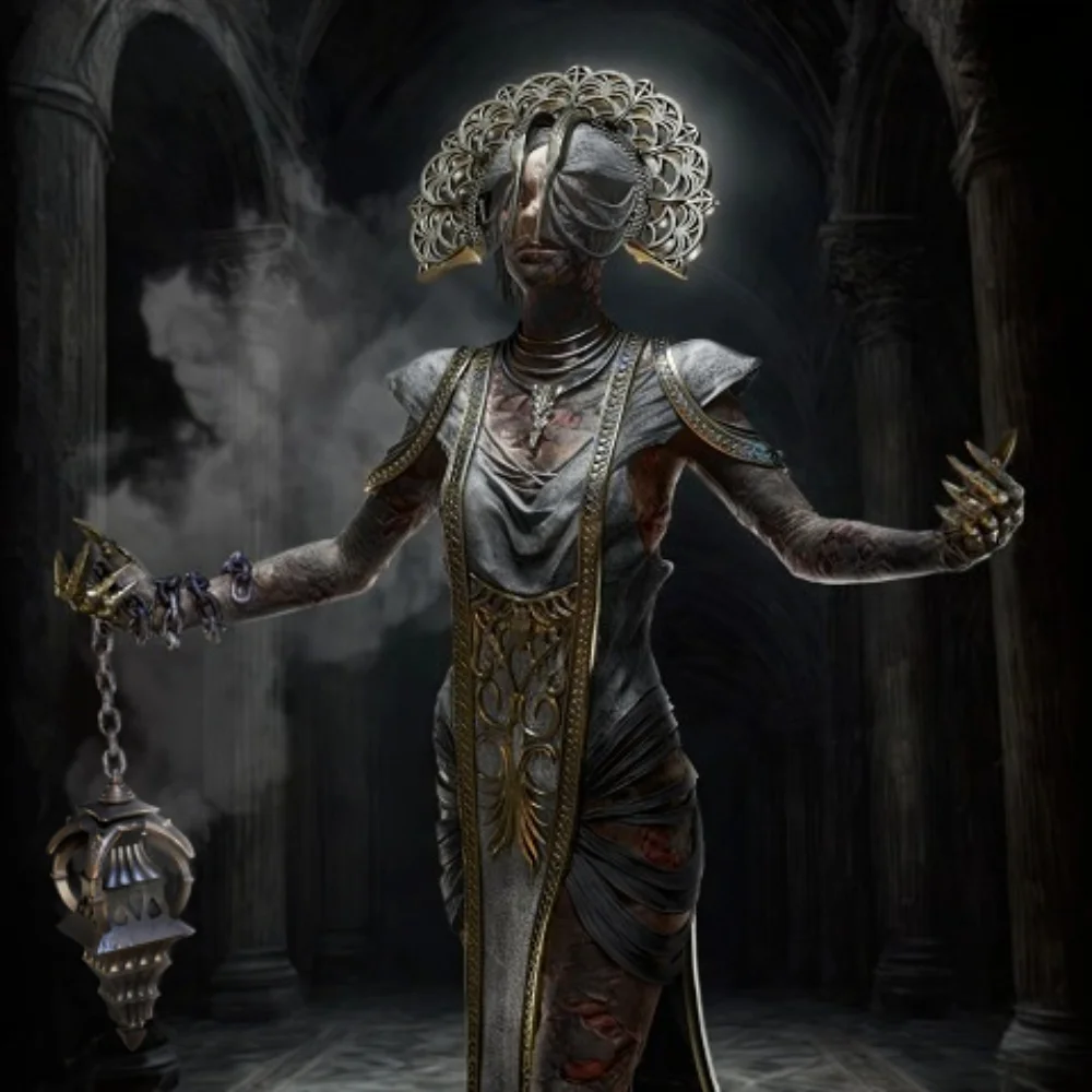 Plagued Priestess 3D Printed GK Statue Dark Horror Figure Tabletop Collectible DIY Coloring Self-assembly Models Craft Gift