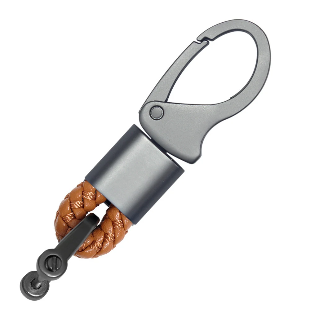 Car Key Holder Key Rings Key Chain Hand Woven Horseshoe Buckle Keychain Car Metal Keyring Gift Creative Auto Accessories