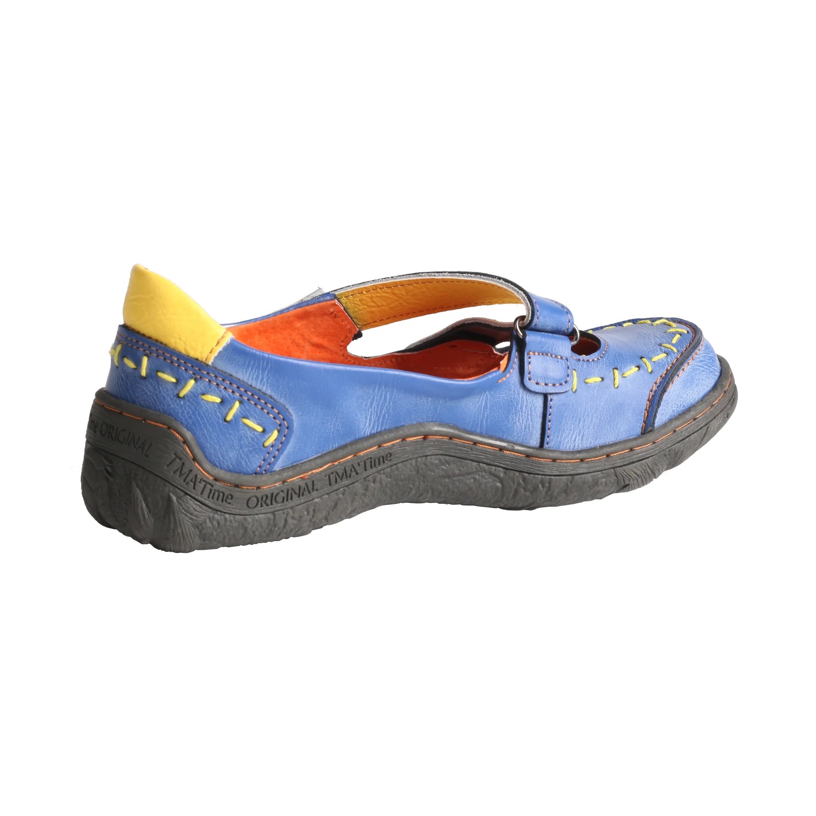 TMA EYES sandali Color Block in pelle con cintura stile Vintage da donna