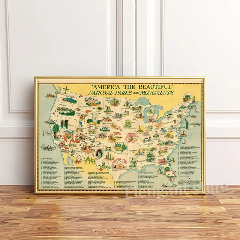 Vintage National Parks and Mon - Office Furniture In Usa review and price