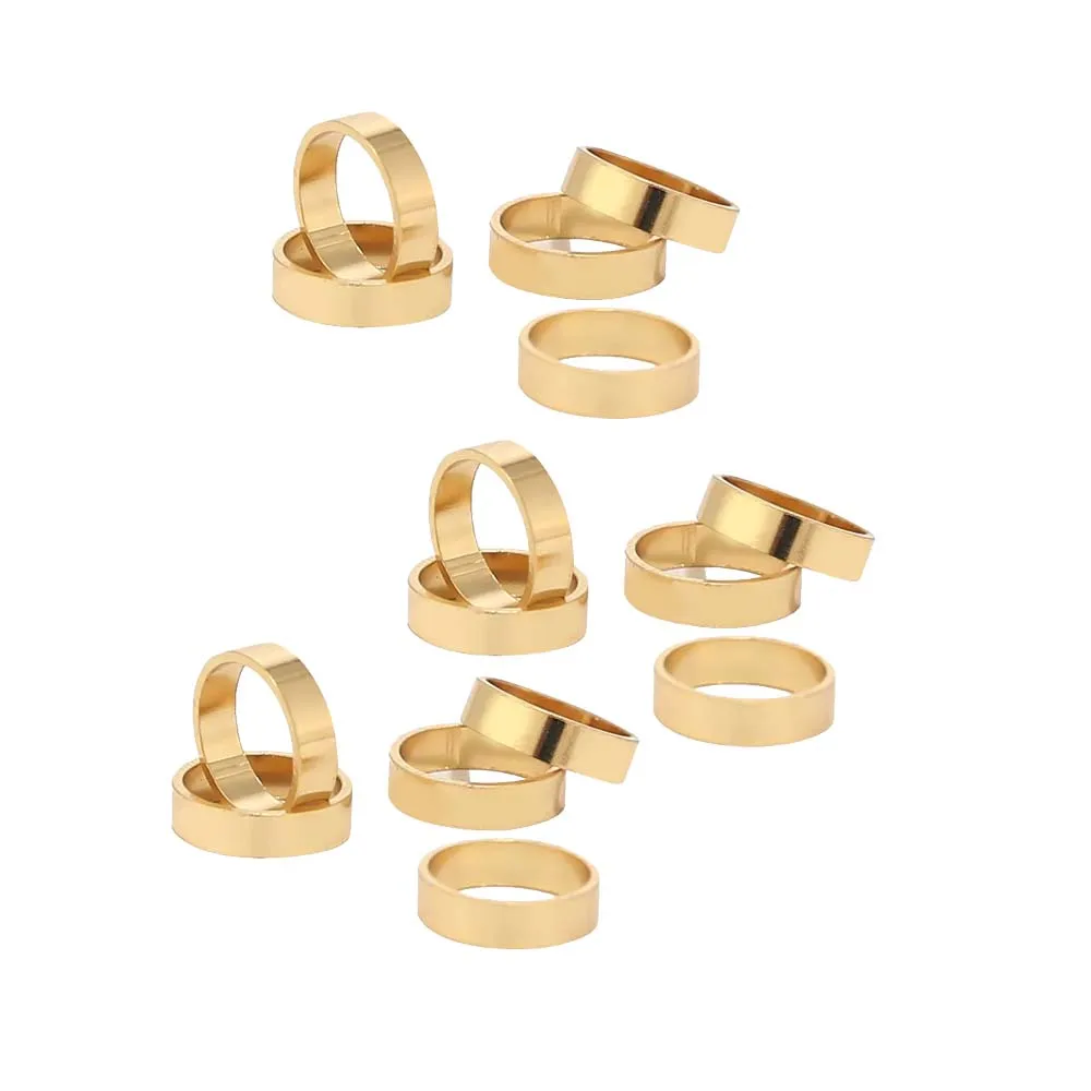 100PCS Stainless Steel 8mm Round Closed Seamless Jump Rings Gold Connector Findings For Jewelry Making