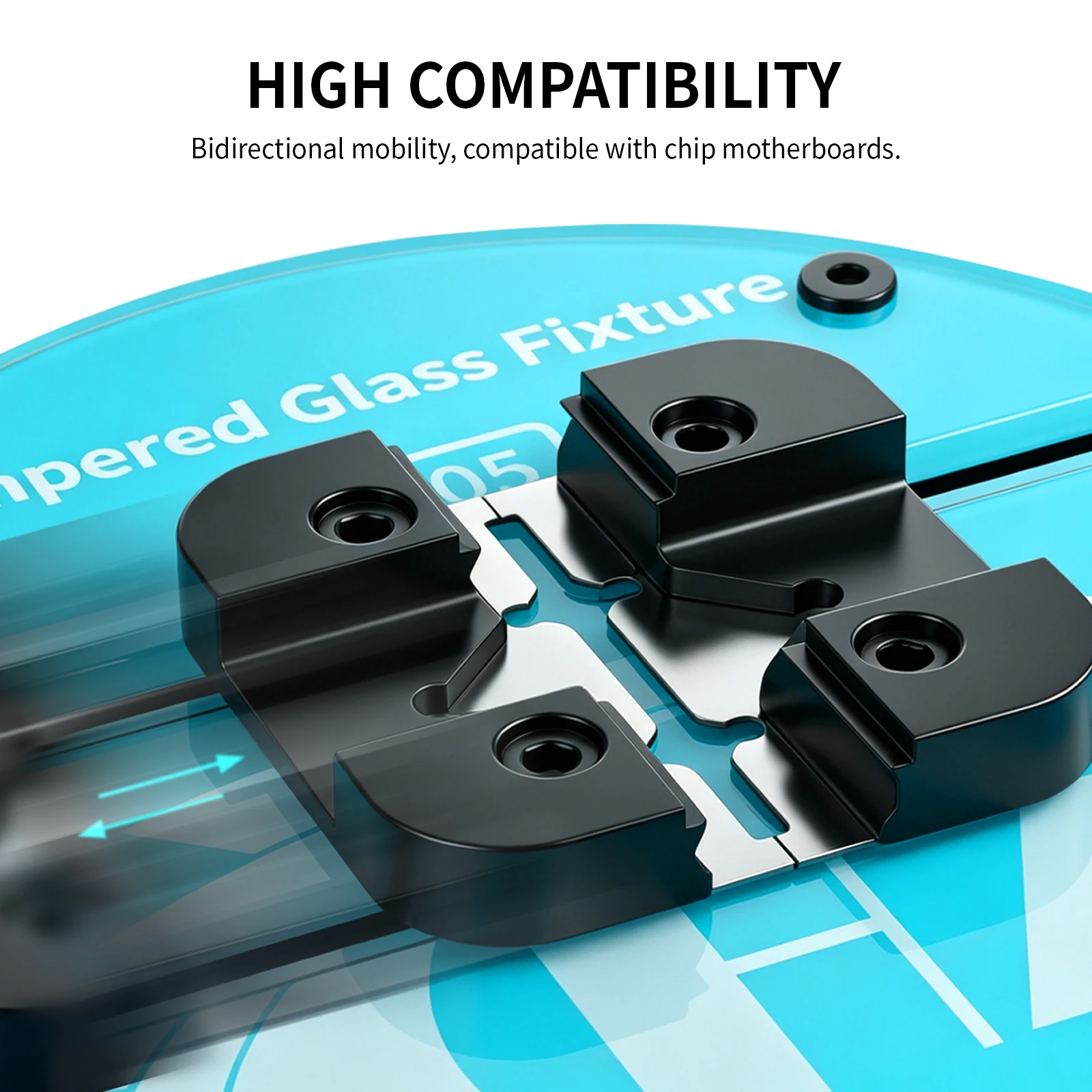 HZY H-605 Universal Motherboard Fixture Circular Repair Clamp for Mobile Phone Tablet Watch PCB Board CPU IC Glue Removing