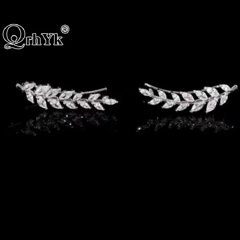 Fashion Luxury Zircon Wheat Ear Earrings 1 Pair Sparkle Skin-friendly Jewelry for Women Summer Vacation Party Daily Use