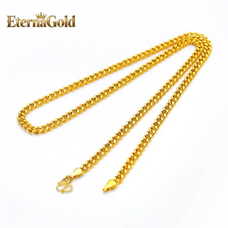 EternaGold  24K Gold 5mm Boss Necklace Unisex AU999 - Premium, eye-catching 5cm boss style, fits business & daily