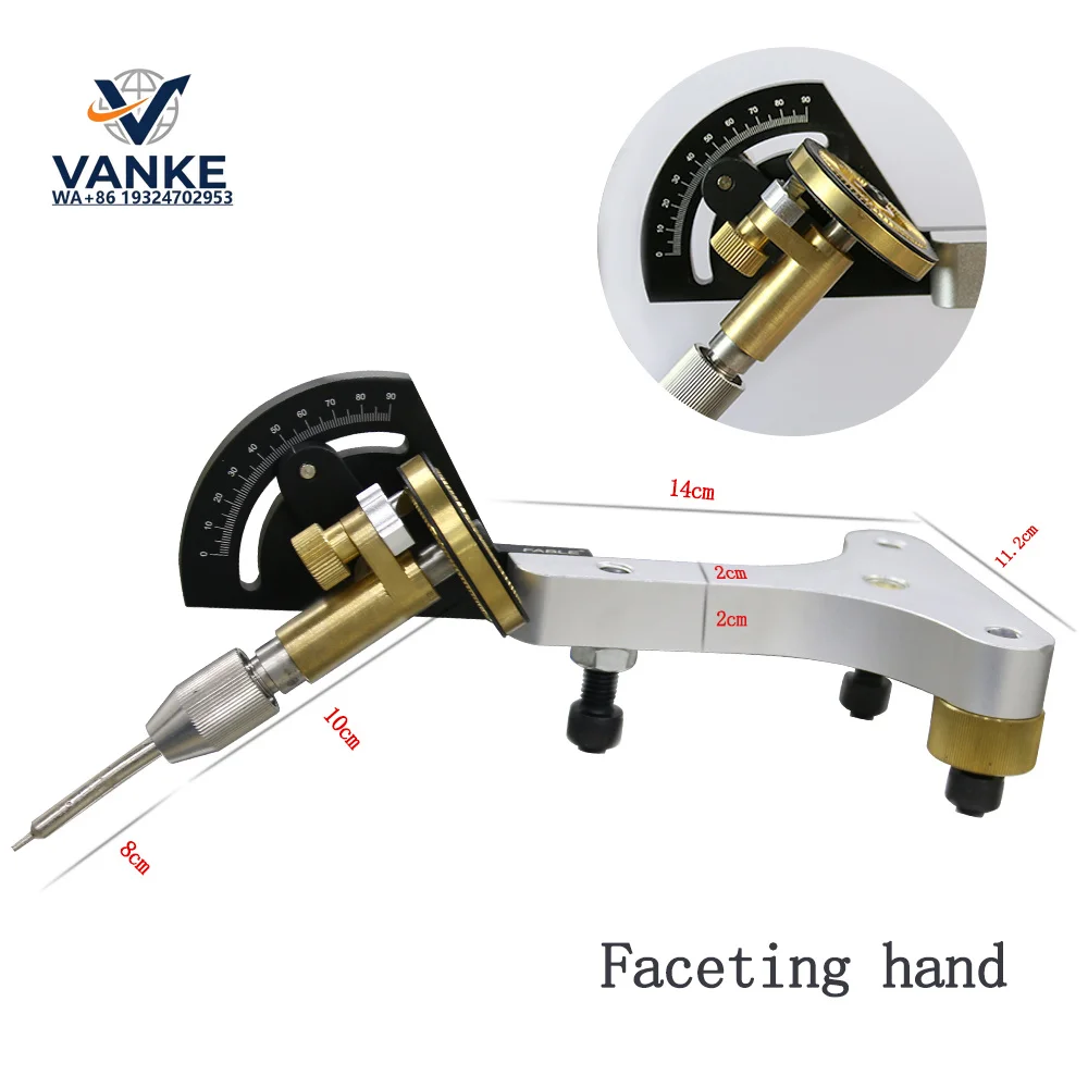 Faceting Hand With Index Wheels of 96 and 64 for Faceting and Polishing Gemstone for Lapidary Machine
