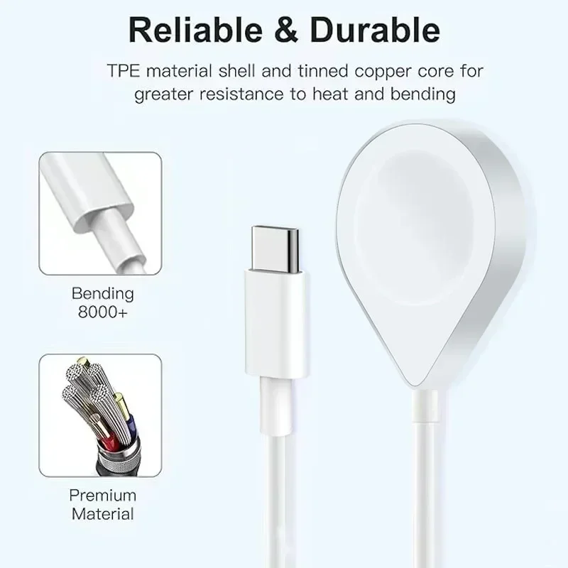 3 in 2 Magnetic USB C Cable for Apple Watch Charger iPhone Charger Fast Charging Cable For iWatch Ultra SE 9 8 7 6 5 4 3 2 1 image 2