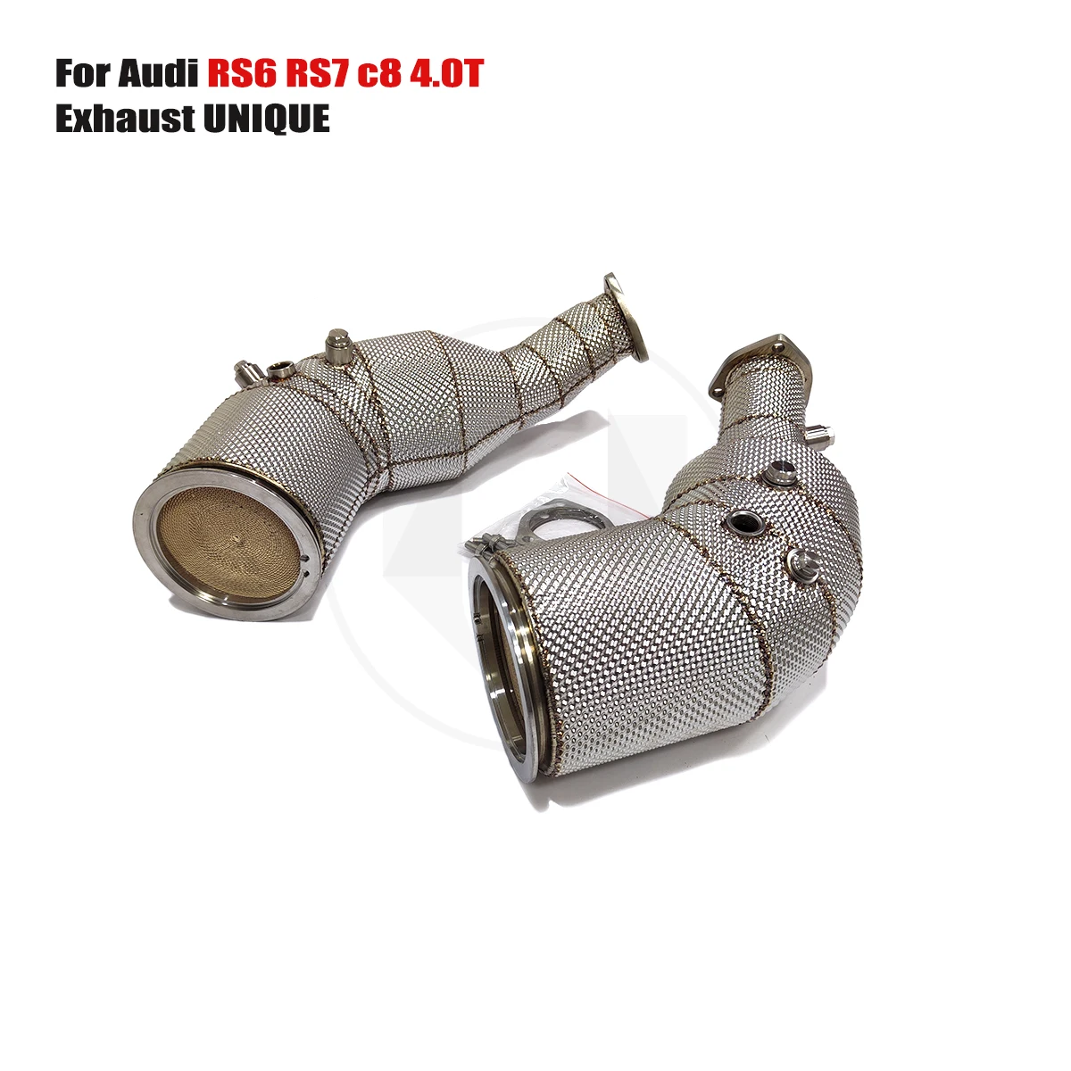 

УНИКАЛЬНАЯ подходит для Audi RS6 RS7 C8 4.0T 2020+, спортивная с теплозащитным экраном, металлическая каталитическая выхлопная труба ss304