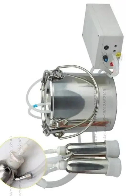1PCS    Cow and Sheep Milking Machine, Electric Double Head Breast Pump, Small Household Pulsating Pulse Milking Machine