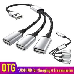 USB-Hub-Erweiterungen, 3-Port-Typ C-Hub, USB-Splitter, Datenübertragung, Hochgeschwindigkeits-OTG-Adapter für Computer, Xiaomi, MacBook Pro Air