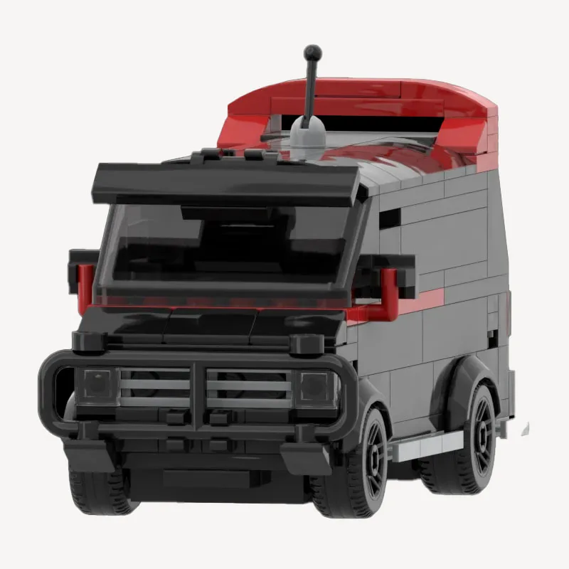 

MOC - A-Team Van - Modular City Scale building blocks police station SWAT team car van 166pcs children's gift vehicle model