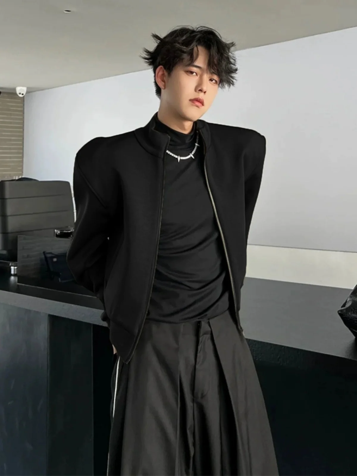 

Мужской кардиган Cleanfit Blaoulder Padort с воротником-стойкой, свободного кроя, весенний тренд, элитный стиль, молодежный фэшн...