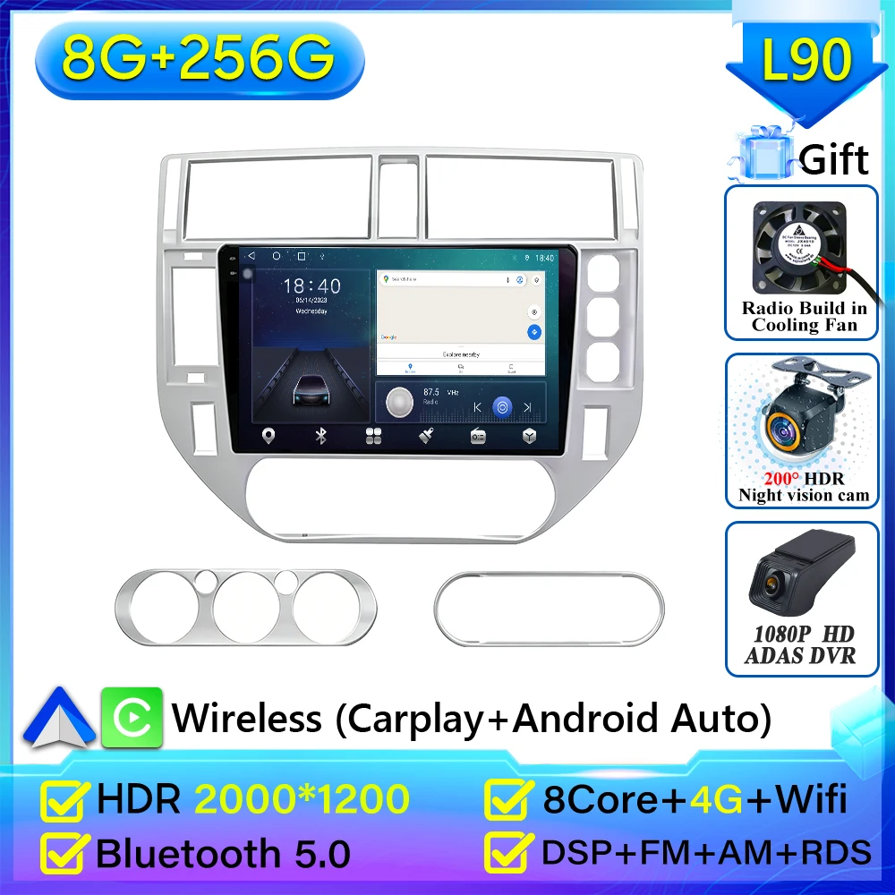 Android 16 Voor Ford Kuga MK1 2008-2012 Voor Ford C-MAX CMAX 2003-2010 Autoradio GPS 2 k Scherm Carplay 4G Wifi Stereo Video DSP BT