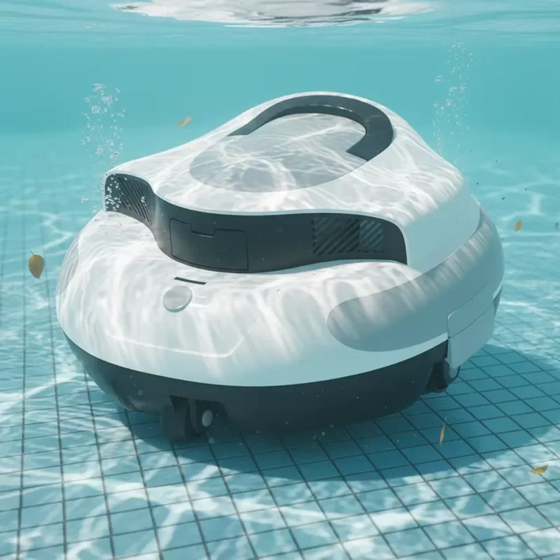 Automatic Pool Cleaning Robot Vacuum Cleaner for Inground Pools 5000mAh Battery Long Runtime Efficient Bottom Debris Removal