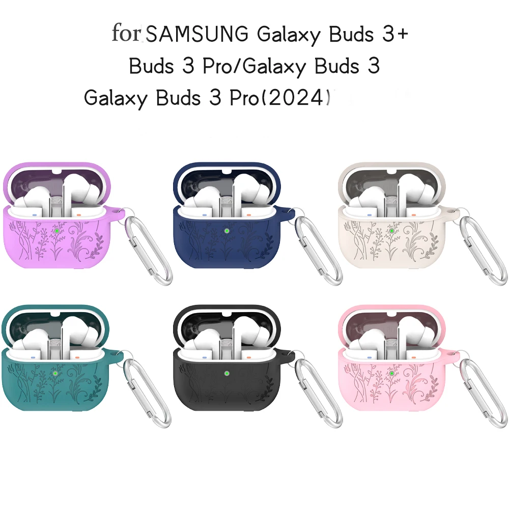 Silikonhülle für 2024 Galaxy Buds 3+/Pro/3/3 Pro Hülle Drahtlose Ohrhörer Zubehör Weiche Schutzhülle
