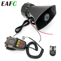 7-Sound Loud Car Warning Alarm Truck Alarm Loudspeaker 12V Siren Air Horn Megaphone Police Firemen Car Horn 110DB