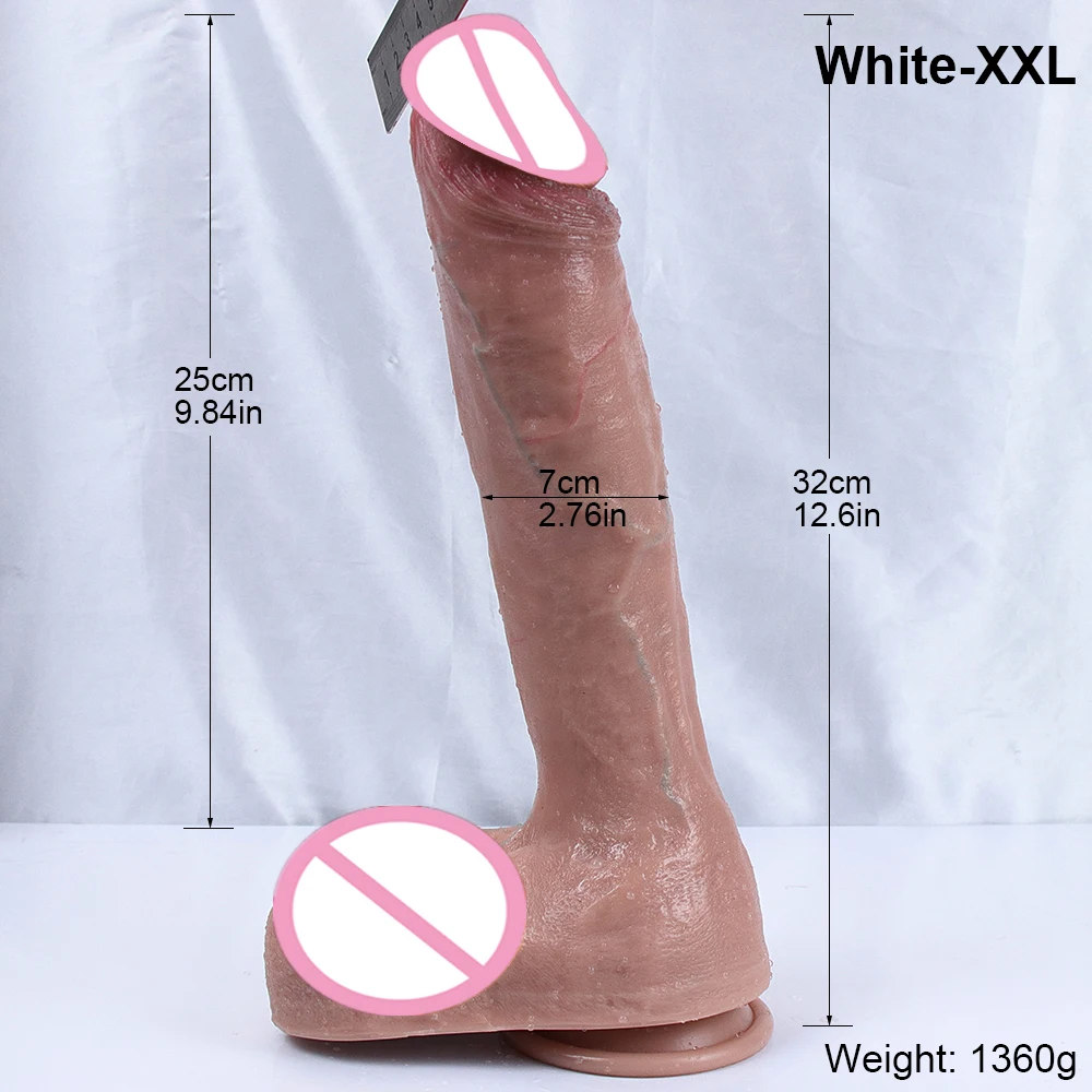 Consolador de silicona con piel realista para mujer, pene suave y enorme con ventosa, Juguetes sexuales anales para masturbación vaginal, 5 modelos