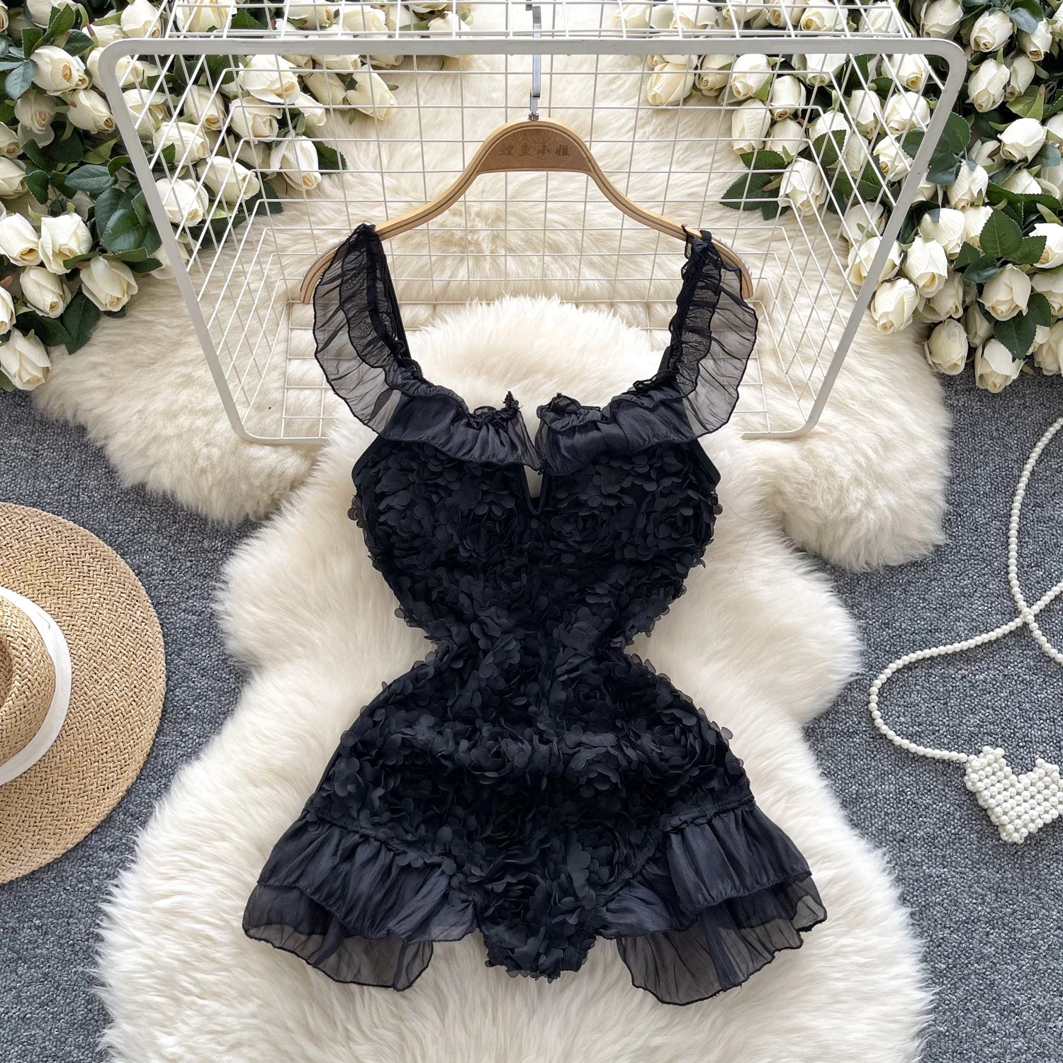 

Романтические однотонные тонкие пляжные купальники, марлевые комбинезоны-футляры, модная уличная одежда, праздничные сексуальные комбинезоны с открытой спиной