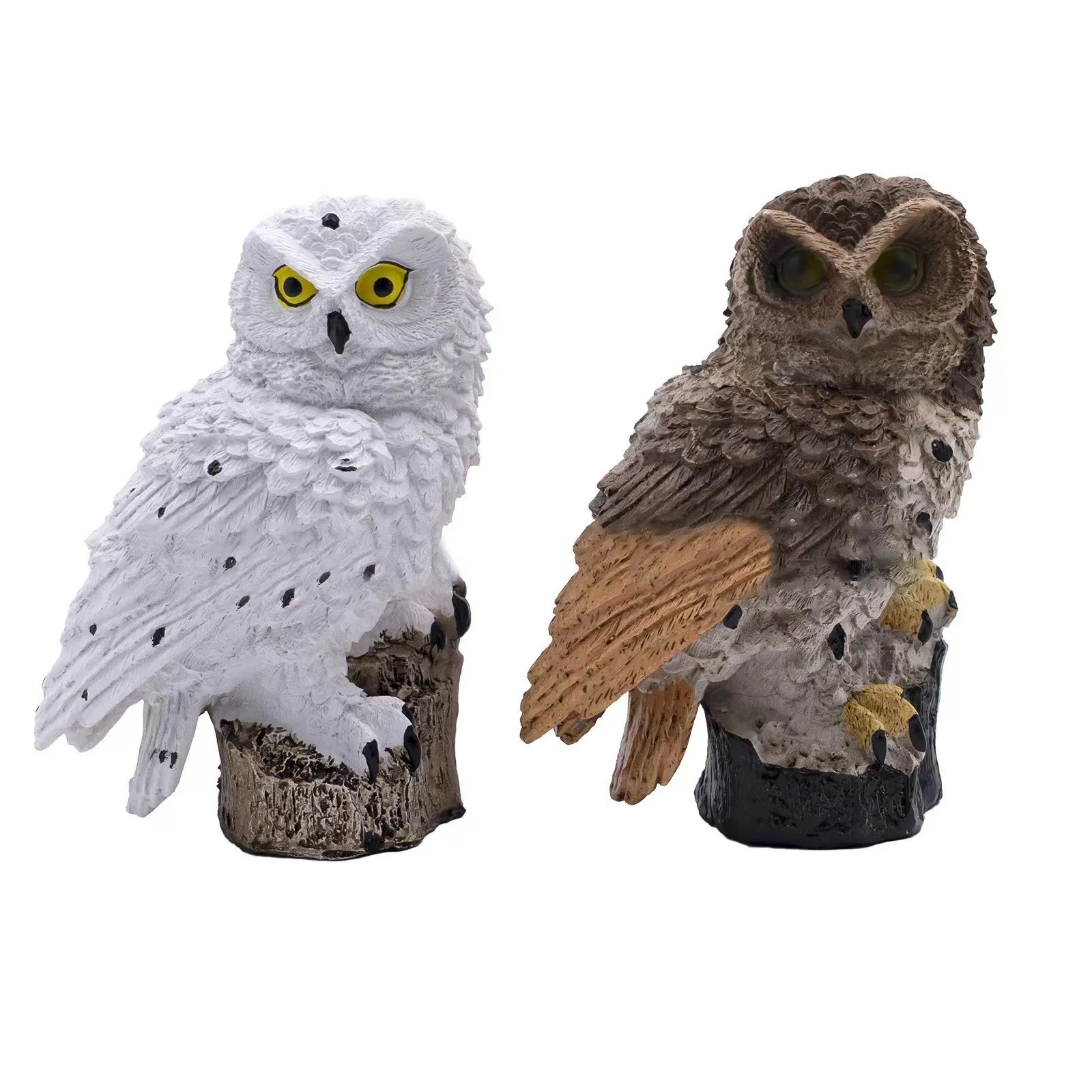 Solar light Resin owl LED light Outdoor simulation animal lawn floor plug decorative landscape light