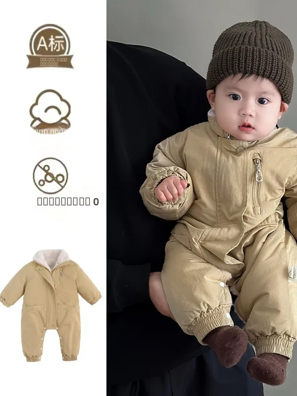 

Модный утепленный повседневный костюм для младенцев и малышей, осень-зима 2025, новая трендовая коллекция