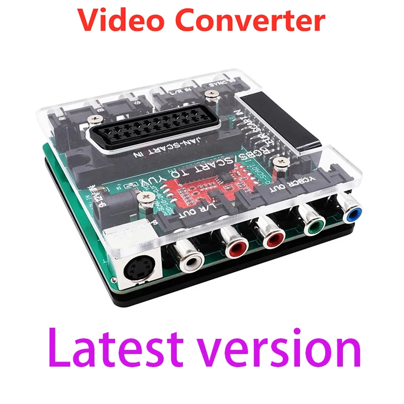 Upgrade Maxgeek Video Converter RGBS/SCART to YUV YCBCR/S-Video for Dreamcast SEGA SFC PS2 MD SS Retro Game Console