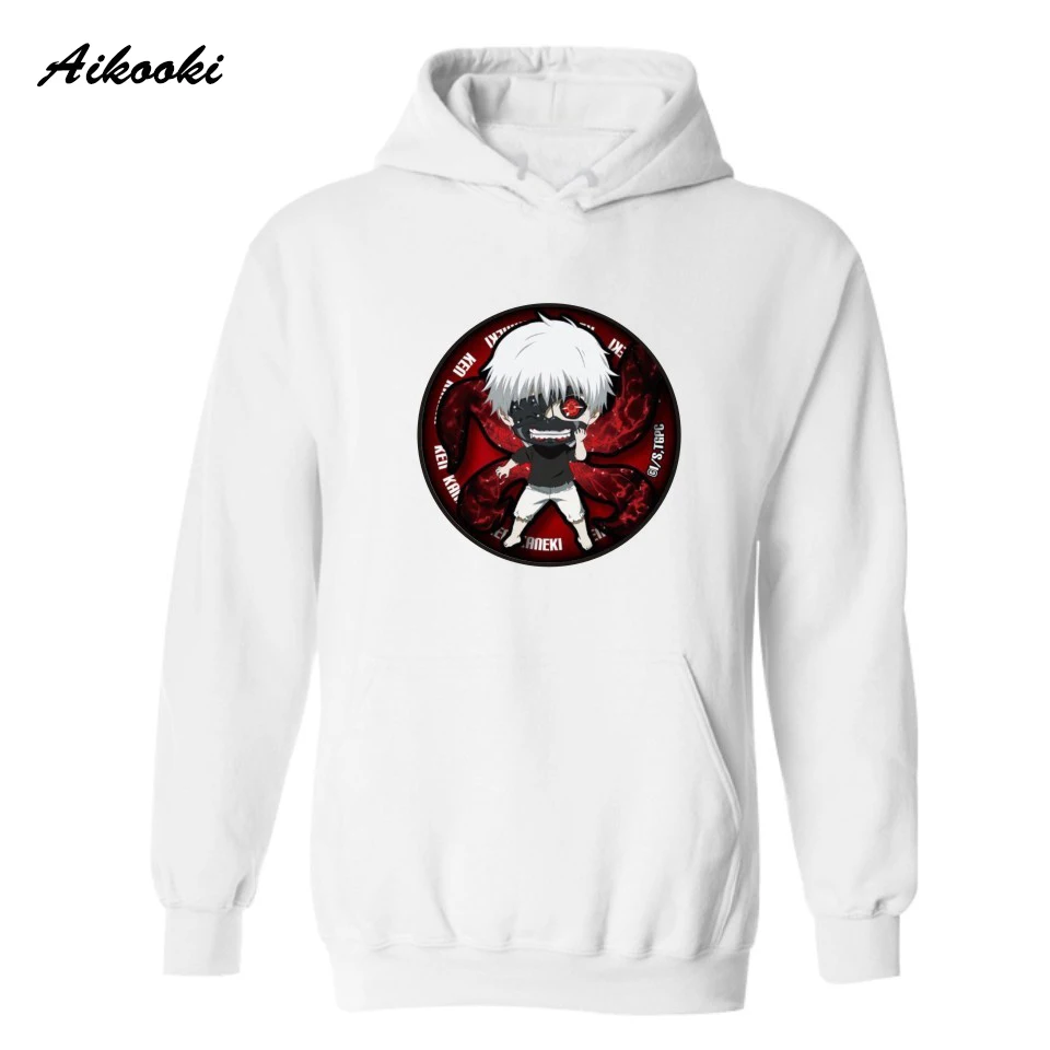 Tokyo Ghoul Hoodies Men/women New Fashion Winter Hoodies Japanese Anime Boys Sweatshirts XXS Casual High Quality Funny White